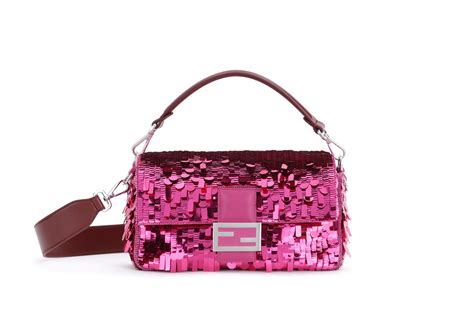 fendi sequin baguette pink|Fendi baguette bag price.